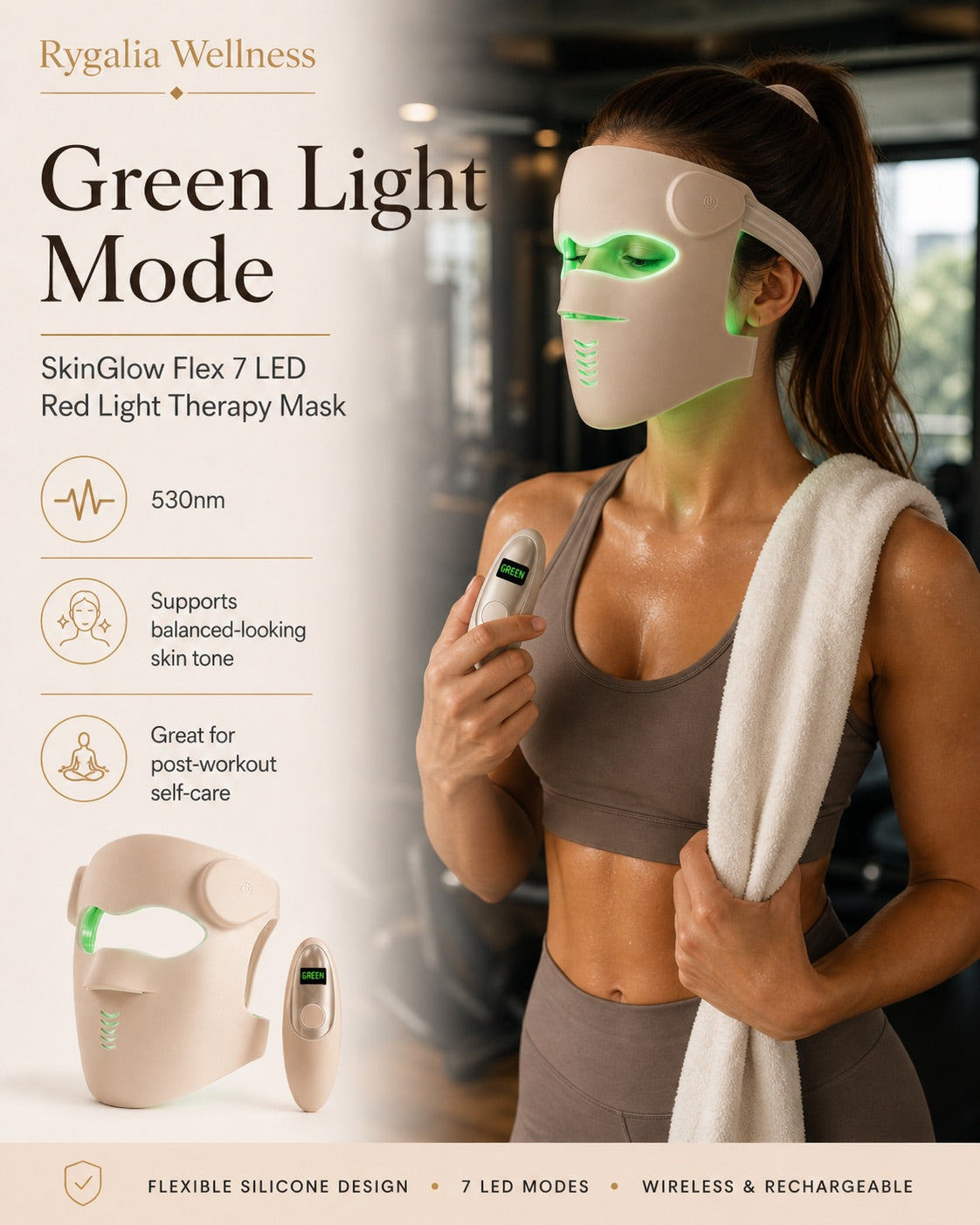 SkinGlow Flex 7 LED Red Light Therapy Mask