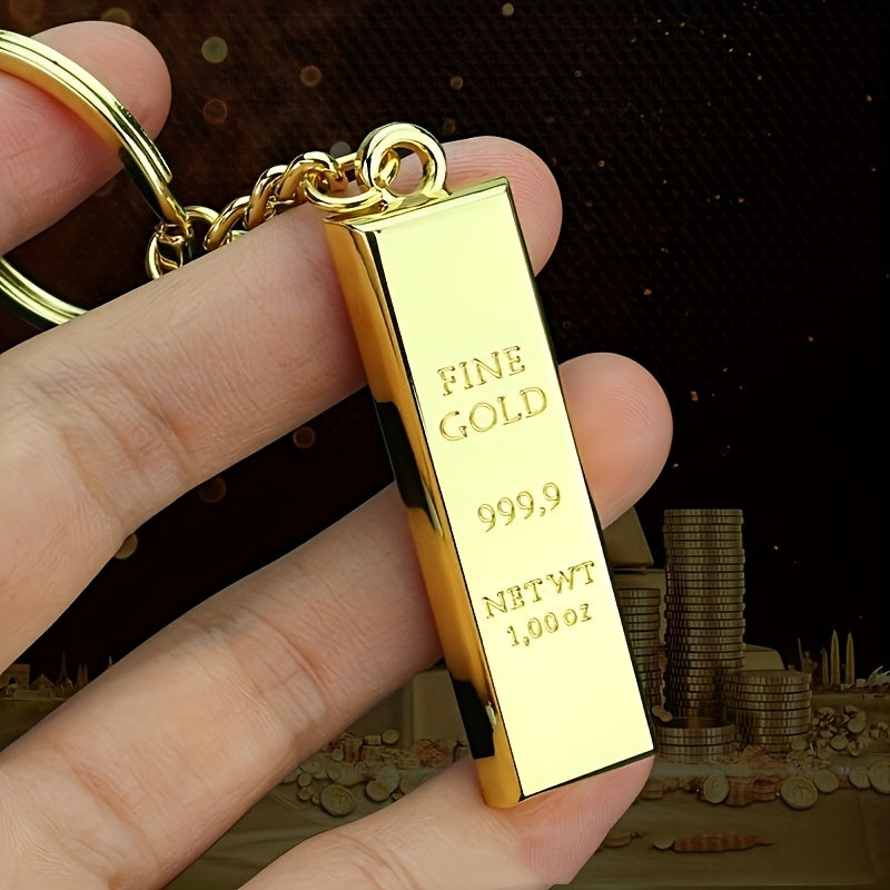 Golden Bar Keychain