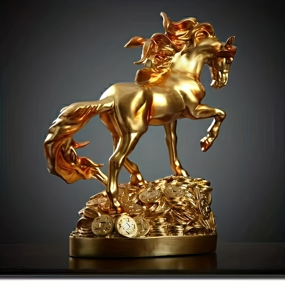 Golden Horse Sculpture